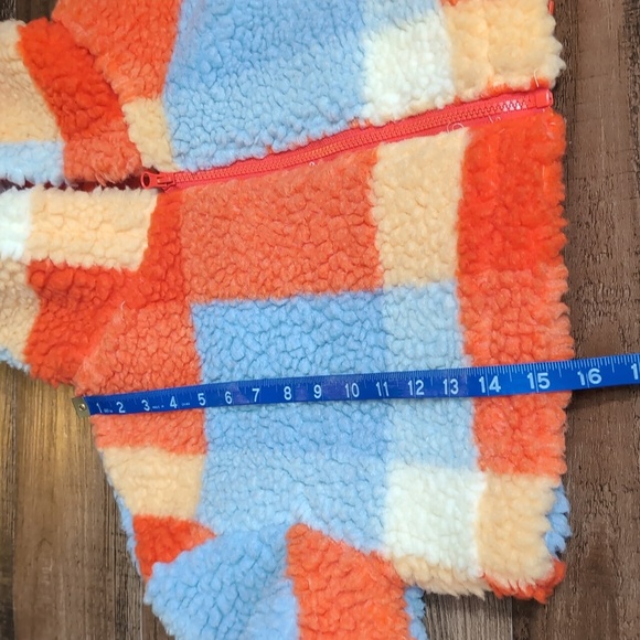 Anthropologie Daily Practice Faux Shearling Crop Hoodie Fleece Zip Up Jacket SM - Picture 11 of 11